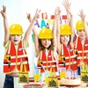 24 Pcs Construction Party Supplies Set, 8 Construction Vests 8