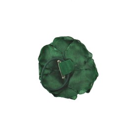 Zac's Alter Ego Large Satin-Feel Rose Flower on Brooch Pin & Elastic