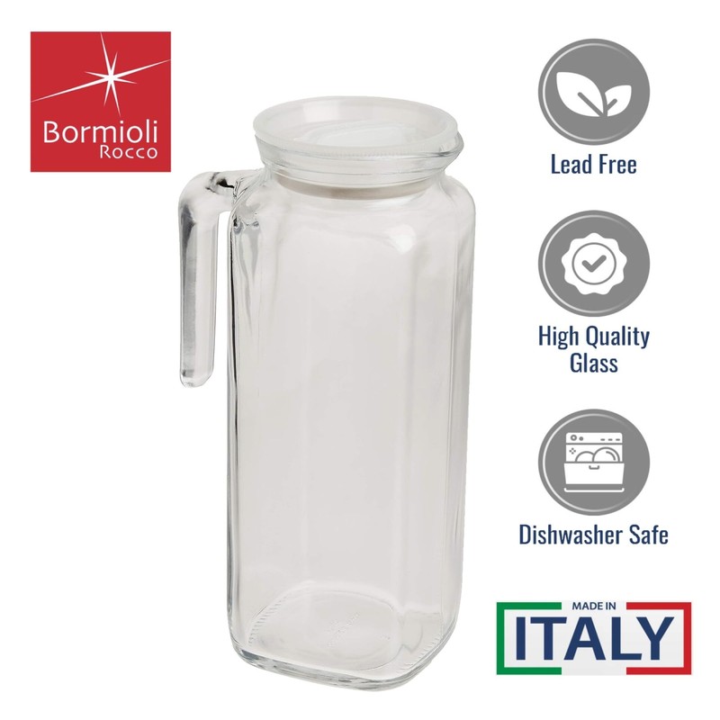 Bormioli Rocco Glass Frigoverre Jug With Airtight Lid 33.75oz :