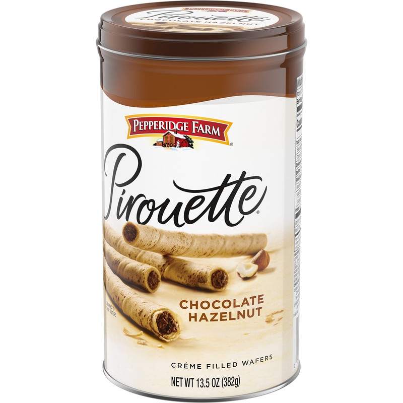 Pepperidge Farm Pirouette Cookies, Chocolate Hazelnut Créme Filled Wafers, 13.5