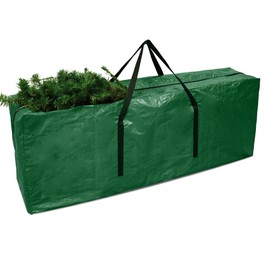 Funshot Christmas Tree Storage Bag - Green Christmas Tree Bag Holiday Large for up to 7.5Ft Tree Storage, Durable Reinforced Carry Handles, Protective Zippered Artificial Waterproof Xmas Tree Bag