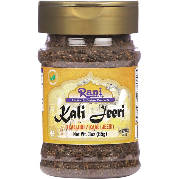 Rani Kali Jeeri (Centratherum Anthelminticum) 3oz (85g) Natural ~ Sin gluten | Sin OGM | Vegano | Origen indio | Kalijiri / Kaali Jeeri