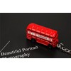 NISCAYA London Bus Keychain - Red Double-decker Bus Key Ring
