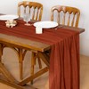 Socomi Terracotta Cheesecloth Table Runner Summer Fall Gauze 120 Inch