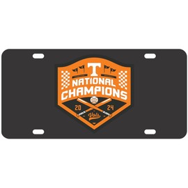 Craftique 2024 National Championships Baseball Tennessee Acrylic License Plate Car Tag Black, 00266