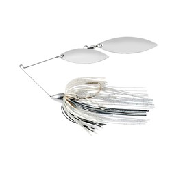 War Eagle Custom Lures Nickel Frame Double Willow Spinnerbait Silver Shiner Skirt 3/8 oz.