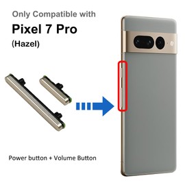 Power On Off Volume Button Key Replacement for Pixel 7 Pro Repair Part, with Toolkit (Hazel)