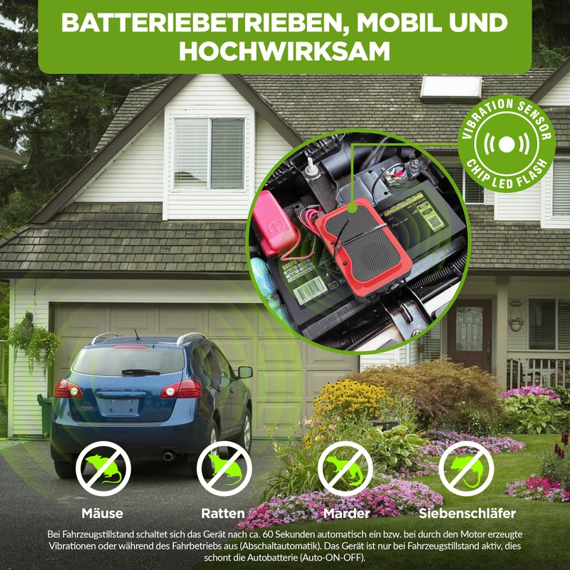 ISOTRONIC Marten deterrent flash with light, LED flash light function