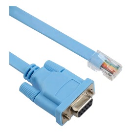 Cable Consola Savefree Rj45 a Db9 Hembra Rs232 Cisco 1.8m Azul