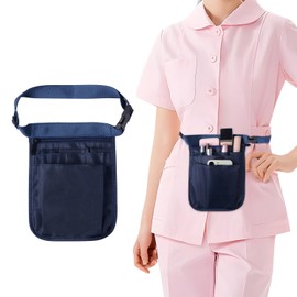 Nurse Pouch, Fanny Pouch, Small, Apron Bag, Pocket, Shoulder, Crossbody Work, Accessories, Nursing, Medical Pouch, Nursing, Large Capacity, 2-Way (Navy Approx. 10.2 x 7.5 inches (26 x 19 cm)