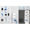 AC Wall Outlet Extender Rotational Stick With 2 AC Outlets