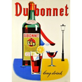 French Long Drink Dubonnet Vintage Liquor Advertising Giclee Canvas Print 14x20
