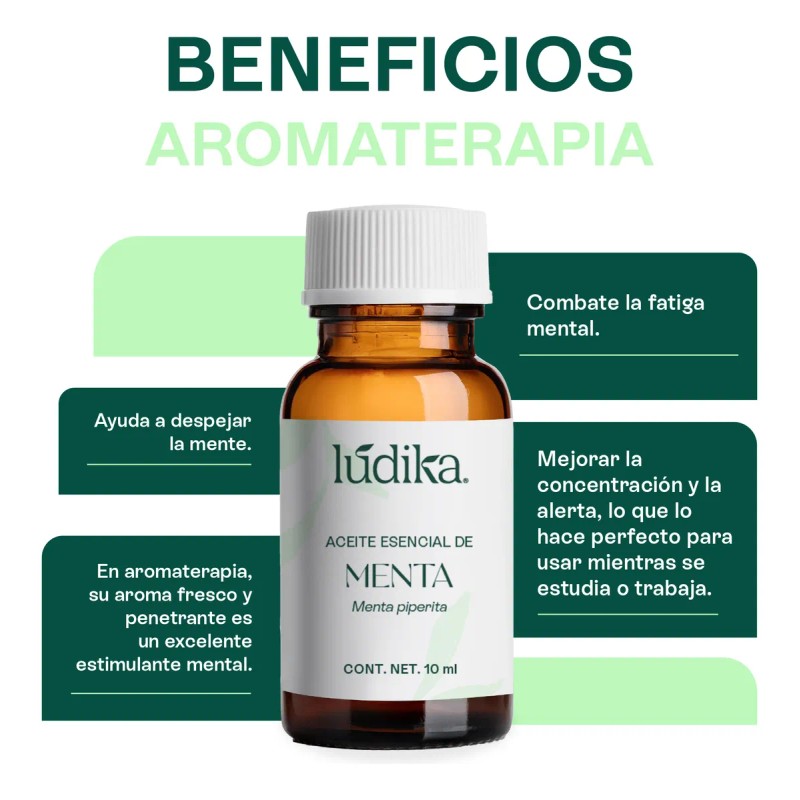 Aceite Esencial De Menta Piperita 10 Ml, Aromaterapia, Spa