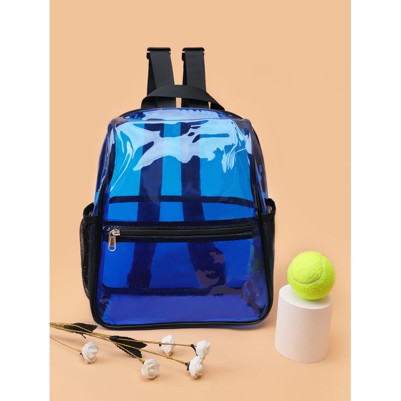 TINYAT Small Clear Backpack Stadium Approved 12x12x6 Transparent Bag See