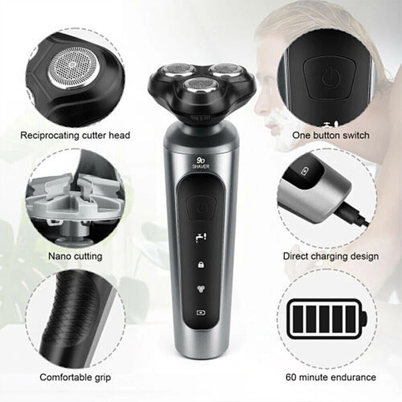 JahyElec 9D Electric Shaver for Close, Comfortable Grooming