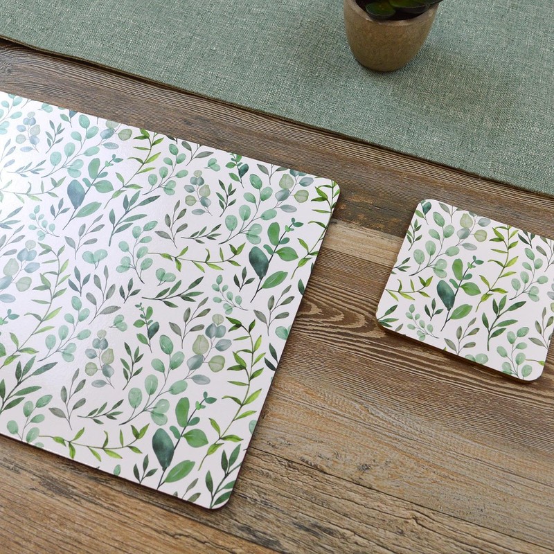 YöL Set of 8 Eucalyptus Placemats Dinner Plate Bowl Table