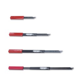 UltraWiz Long Knives Set - 4008-L, 4013-L, 4018-L, 4024-L Trim Knives for Auto Glass Urethane Removal, 8" to 24" Length Options for Maximum Control & Extended Reach in Tight Interior Areas.