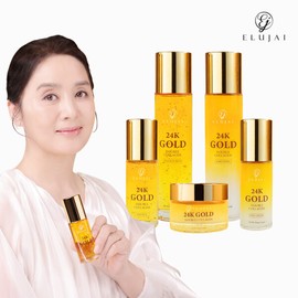 Elujai (현대홈쇼핑)엘루자이 24K골드 더블 콜라겐 기초 5종 1세트 (Hyundai Home Shopping) Eluzai 24K Gold Double Collagen Basic Set of 5