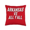 Arkansas vs All Y’all Baseball Throw Pillow