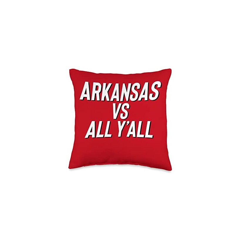 Arkansas vs All Y’all Baseball Throw Pillow