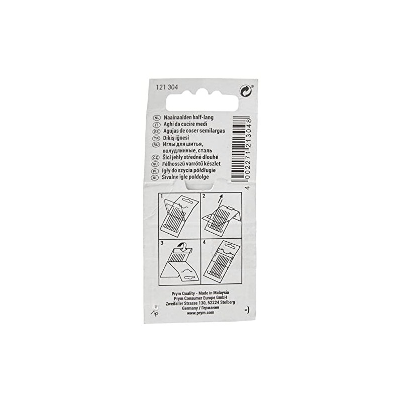 Prym Quilting Needles, Silver, One Size