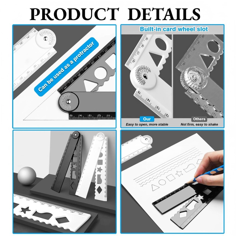 5Pcs Folding Ruler 15cm/30cm Foldable Ruler Precise Stationery Ruler Straight