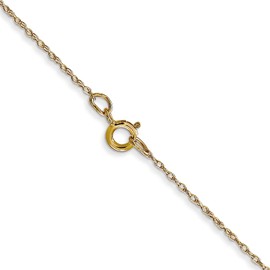 IceCarats 14K Solid Yellow Gold 0.5mm Cable Rope Chain Twisted Link Necklace 16 inch