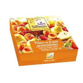 Saint Siffrein Gourmet French Fruit Jellies (Fruit Pastes) Apricot, Pear, Strawberry and Blackberry 24ct 25.4 Ounce