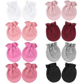 DRESHOW Newborn Baby Mittens Infant Gloves No Scratch Mittens Cotton Gloves for 0-6 Months
