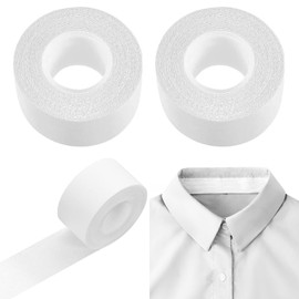 HiShutiao 2 Rolls Collar Protectors for Mens Shirts,Invisible Self-Adhesive Collar Protector Strips,Disposable Sweat Pads for Shirt Neck Liner & Hat Against Sweat Stain