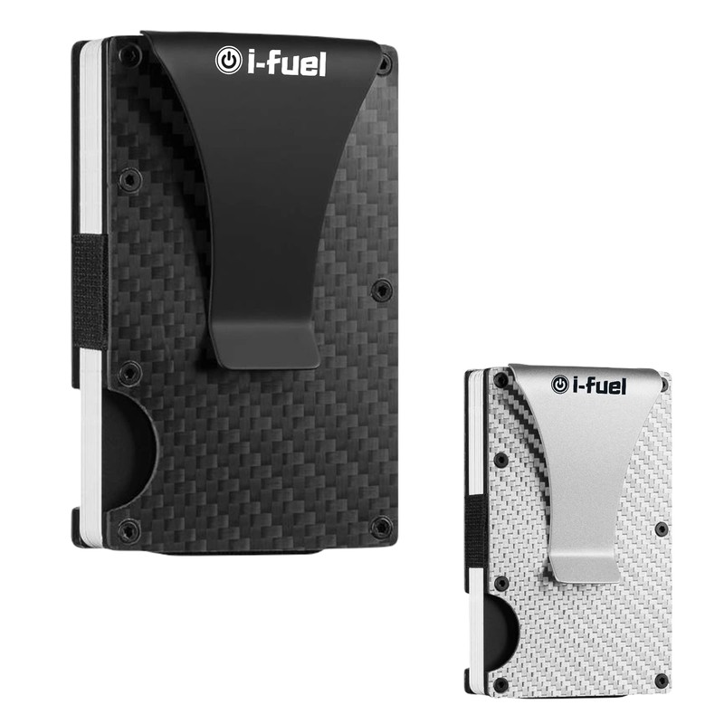 i-Fuel Credit Card Holder, RFID Blocking, Carbon Fibre Elastic Card