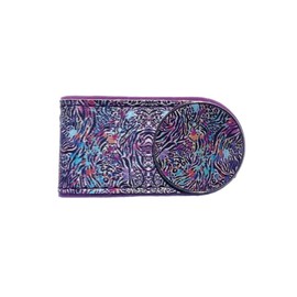 Magnetic Golf Ball Marker Clip, Clip for Shoes, Hats, or Clothes, Includes Matching Ball Marker (Purple Print)