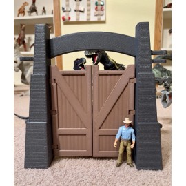 Jurassic World (1x) Paleo Pens Dinosaur Fence Gate Archway Scale for Jurassic Park / World Toys