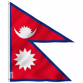 Anley Fly Breeze 2x3 Ft Nepal Flag Polyester Canvas Header and Double Stitched