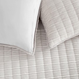 Wonderful Luxury King Corduroy Size 3 Pieces Stitching Bedding Quilt, Pet-Friendly, Tear and Slip Resistant, Lightweight Soft Comforter Set for All Seasons (106x94,Ivory)