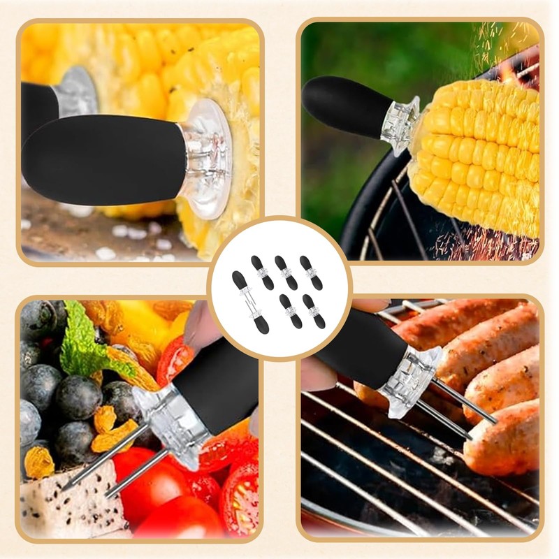 Corn on the Cob Skewers, Pack of 12 Stainless Steel