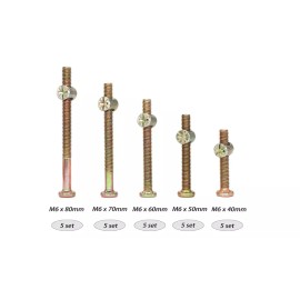 georglasko_8 Baby Crib Screws Bed Hardware Replacement Screw Chairs Furniture Bench M6 Bolts