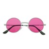 Round Pink Lens Sunglasses S Rose Gold Frame
