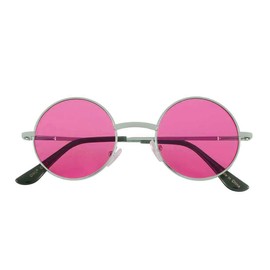 Round Pink Lens Sunglasses S Rose Gold Frame