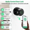 Evanshow Smart Door Knob Fingerprint Lock 4-in-1 Keyless Entry (Fingerprint/App/Code/Key)