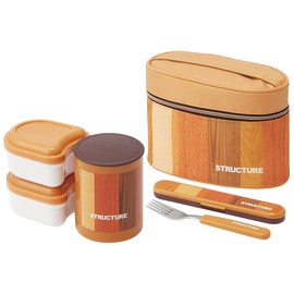 Skater KCLJC6AG-A Lunch Jar, Antibacterial, Thermal Lunch Box, Wood Grain, Light Brown, 18.2 fl oz (560 ml)