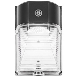 CINOTON 26W LED Wall Pack Light with Dusk to Dawn Sensor, 3000LM[100-277Vac/160W HID/HPS Equiv.] IP65 Waterproof Outdoor Security Flood Lighting for Garage Warehouse Garden 5000K-Daylight 1 Pack