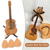 NAESM Wooden Guitar Pick Box with Stand - 6 Pcs