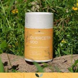 Quercetin 500 mg per capsule, 90 capsules, plant substance bioflavonoid, good bioavailability and compatibility, vegan