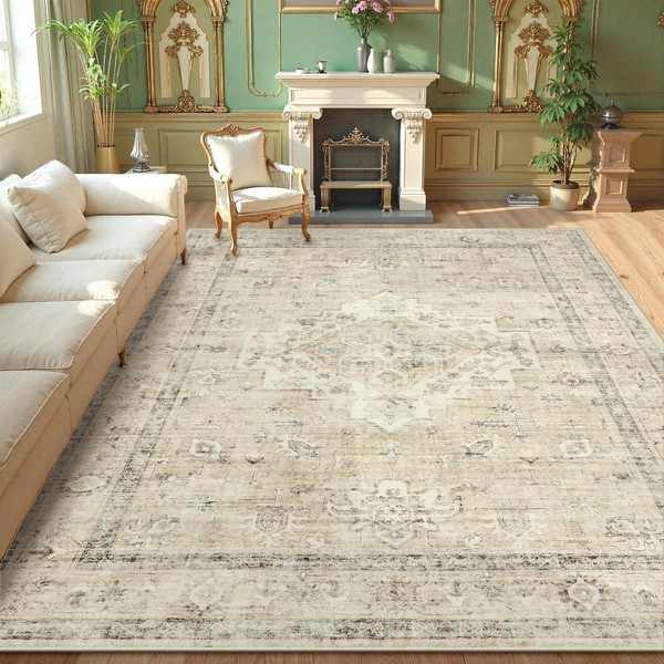 LIVEBOX Washable Area Rug 10x14 Rugs for Living Room Bedroom,