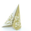 Fancy Serviettes, Gold-White Table Decoration, Wedding Decoration, Folded Serviettes, Pack