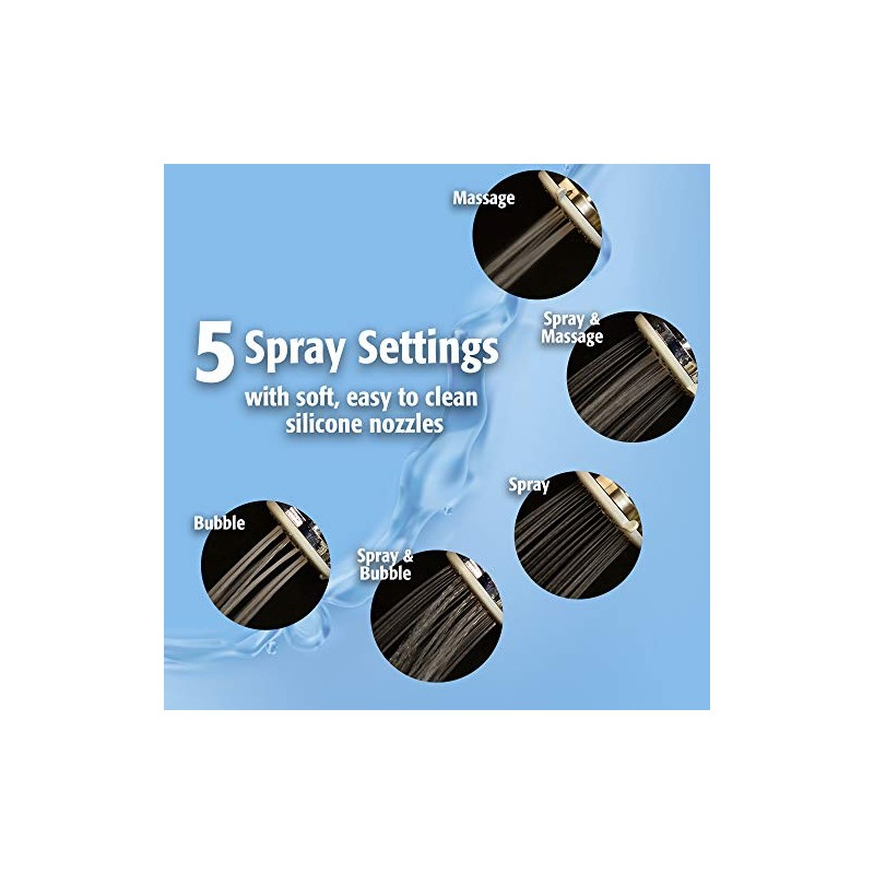 KEENEY K730CP Stylewise 5 Function Adjustable Arm Shower Head, Polished