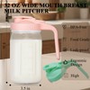 Breast Milk Pitcher, 32 oz Glass Mason Jar with Lid,