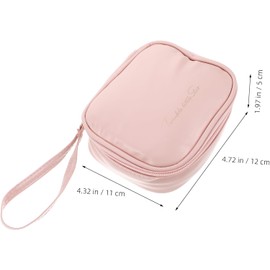 Bolsa de Almacenamiento para Toallas Sanitarias de Gran Capacidad Organizador de Accesorios para Mujeres y Niñas con Color Rosa para Uso Diario