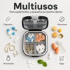 Pastillero Impermeable - Pastillero de Viaje con 7 Departamentos -